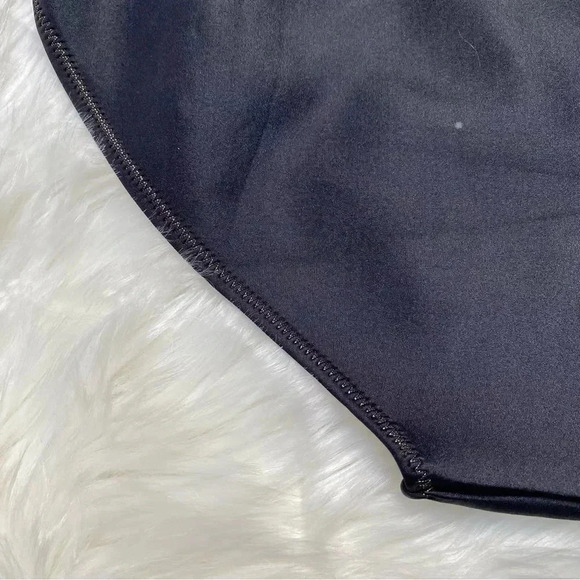 Ashley Graham x Swimsuits for All Black Scuba Bikini Bottom 10 NWT Gold Stitch - Picture 6 of 7